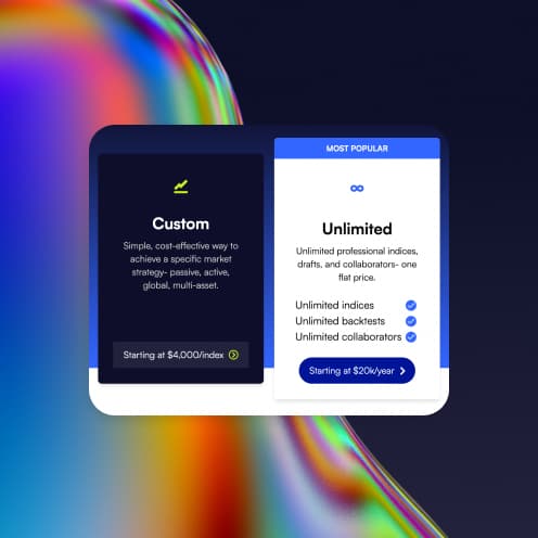Introducing Institutional-Quality Custom Indices Starting at $4,000, Unlimited Indices at $20,000 Annually